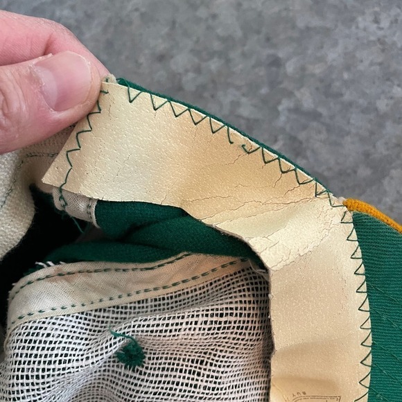 Vintage Oakland A's Athletics Union Made Fitted Cap Hat Sz Small USA 60s Patch - Picture 9 of 11